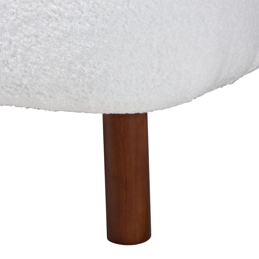 Baxton Studio Cabrera Accent Chair in White, , large