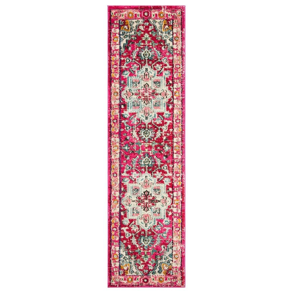 Safavieh Monaco MNC250J-212 2"2" x 12" Fuchsia/Light Blue Runner, , large