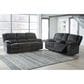 Ashley Draycoll Manual Reclining Sofa in Slate, , large