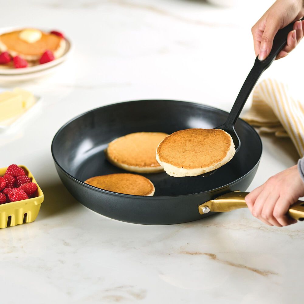 Faber Forged Induction 12.25&quot; Ceramic Nonstick Frying Pan in Black and Gold, , large