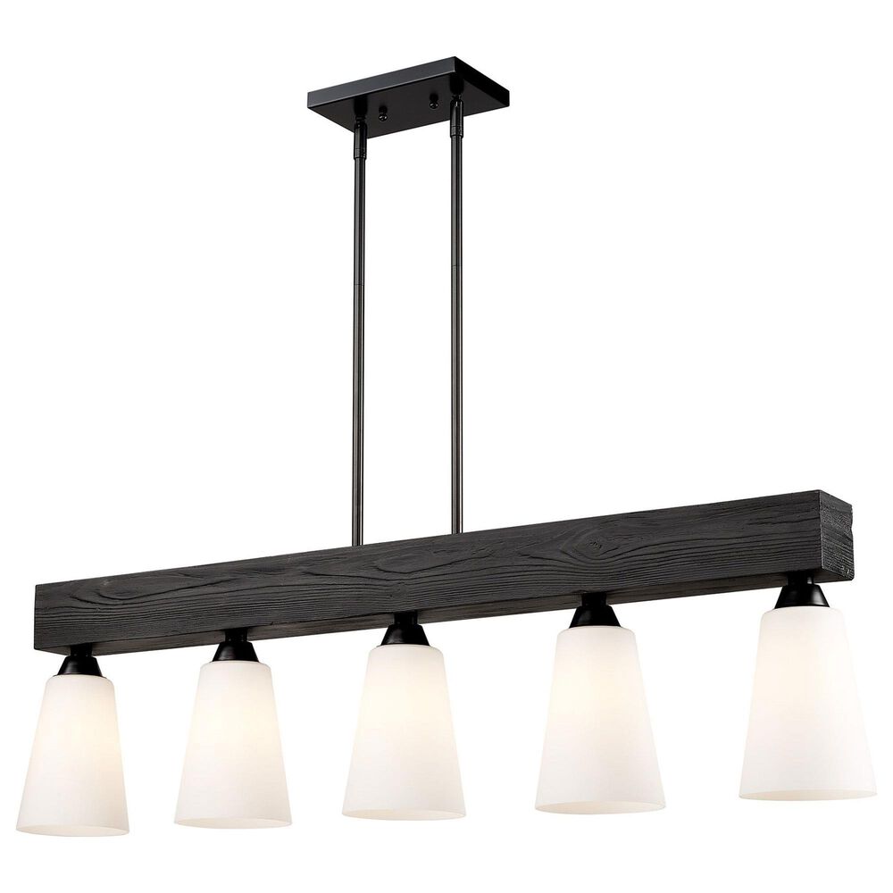 Golden Lighting Neela 5-Light Linear Pendant in Matte Black, , large