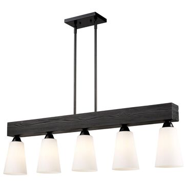 Golden Lighting Neela 5-Light Linear Pendant in Matte Black, , large