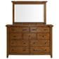 Mayberry Hill Gage 9 Drawer Dresser and Mirror in Chestnut, , large
