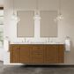 James Martin Laurent 72" Double Bathroom Vanity in Honey Oak with 3 cm Carrara Marble Top and Rectangular Sinks, , large