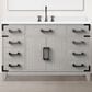 Lexora Home Laurel 48" Single Bathroom Vanity in White Oak with White Quartz Top and Rectangular Sink, , large