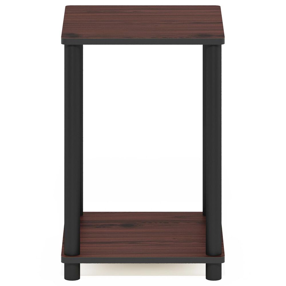 HOMLUX 2-Tier Turn-N-Tube End Table in Dark Cherry and Black, , large