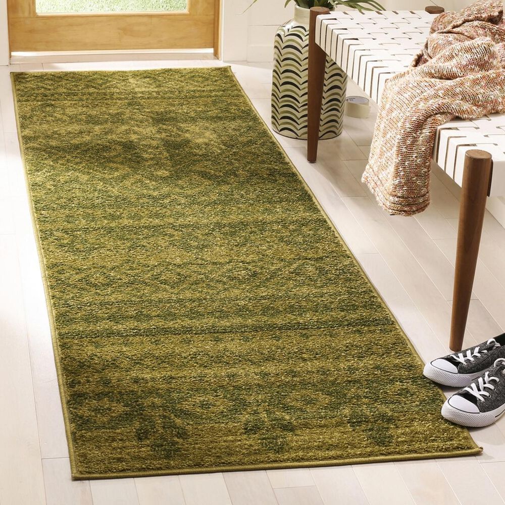 Safavieh Adirondack ADR107D 2"6" x 6" Green and Dark Green Runner, , large