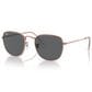 Ray-Ban Frank Sunglasses with Dark Grey Lenses in Polished Rose Gold, , large