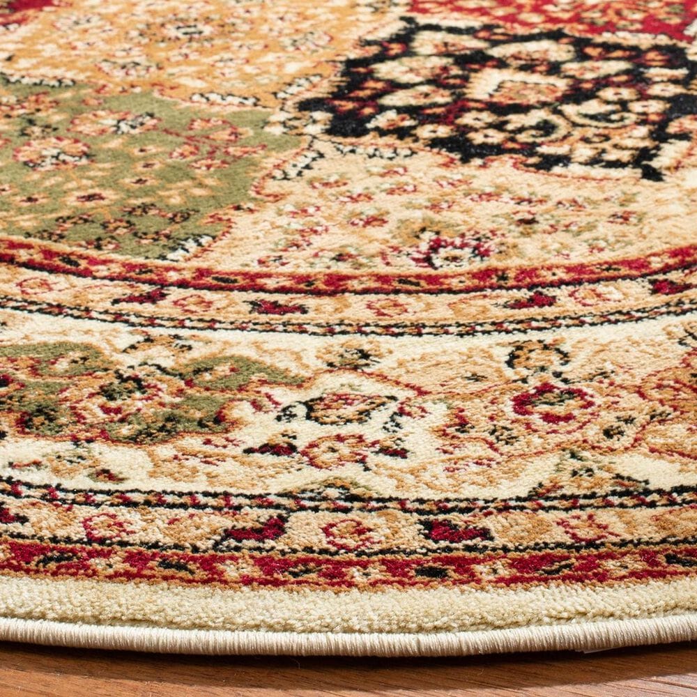 Safavieh Lyndhurst LNH221 8&#39; Round Multicolor and Ivory Area Rug, , large