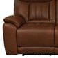 Bassett Benson Leather Power Reclining Sofa in Tuscan Caf, , large