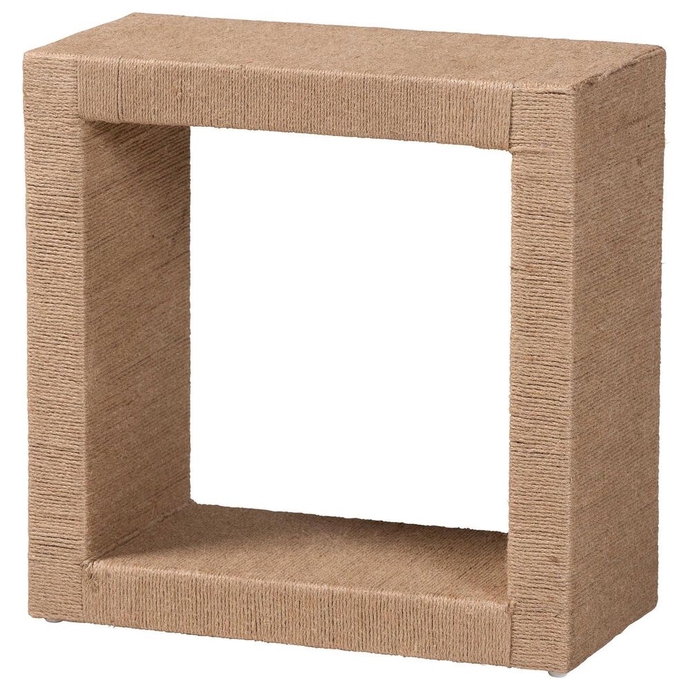 Baxton Studio Adonica End Table in Natural Brown, , large