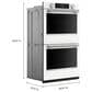 KitchenAid 30" Smart Double Wall Oven with Assisted Cook Cycles in White, , large