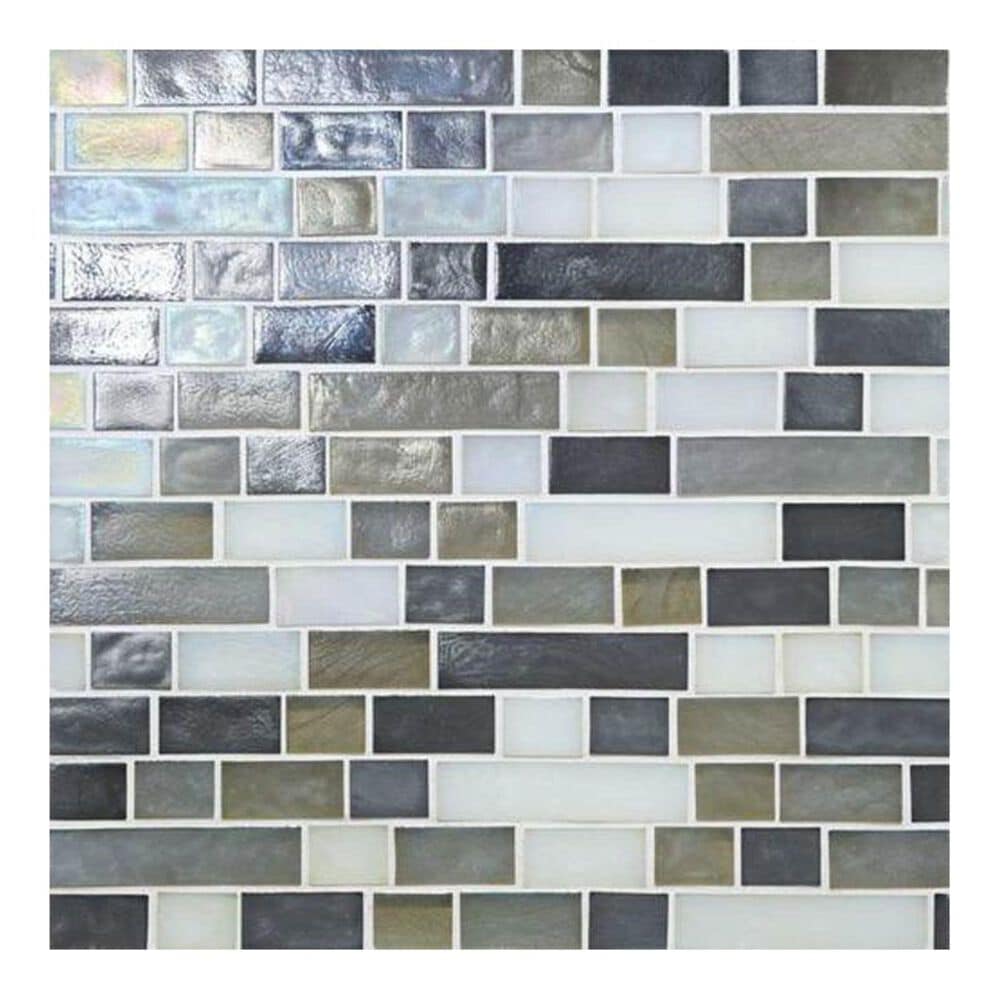 Dal-Tile Glass Horizons Arctic Blend 12" x 12" Glass Mosaic Sheet, , large