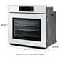 Samsung Bespoke Bespoke 30" Single Electric Wall Oven with Convection in White Glass, , large