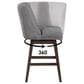 OSP Home Granville Swivel Counter Stool with Charcoal Upholstered in Grey, , large