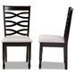Baxton Studio Lanier Side Chair with Grey Cushion in Espresso Brown (Set of 2), , large