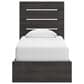 Ashley Hollivern Twin Panel Bed with Storage in Dark Gray, , large