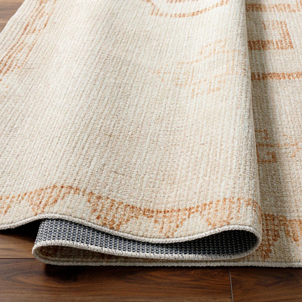 Surya Solana 2&#39;7&quot; x 7&#39;3&quot; Ivory and Burnt Orange Runner, , large