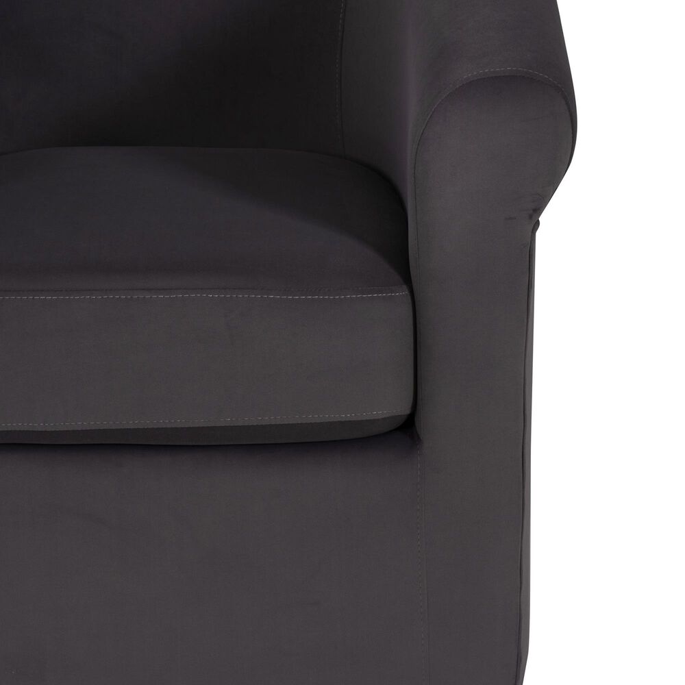 Linon Home Decor Bonnie Swivel Chair in Grey, , large