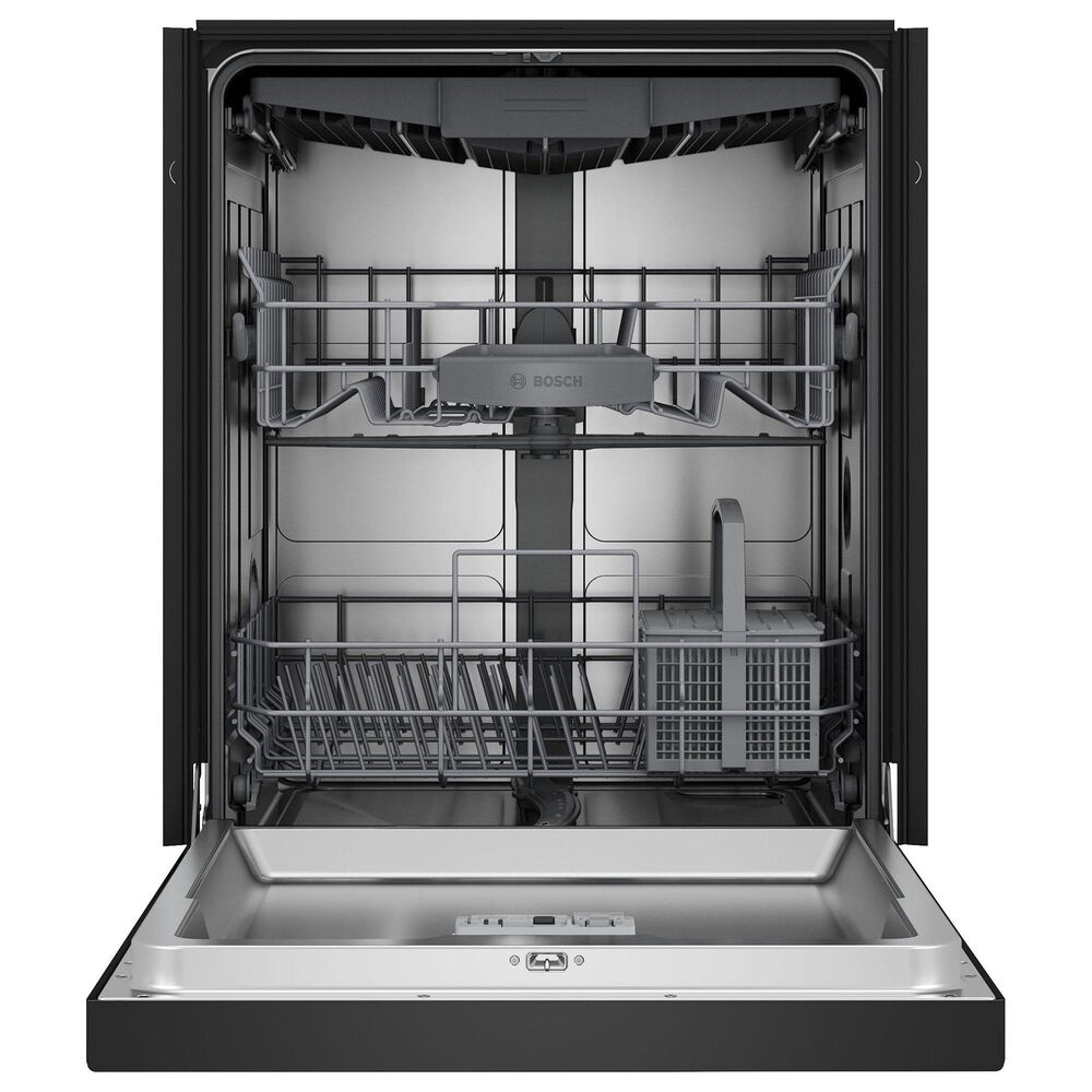 Bosch 300 Series 24&quot; Built-In Recessed Handle Dishwasher with 8 Wash Cycles in Black, , large