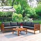 Hearth and Haven 4-Piece Outdoor Sectional Set in Gray, , large