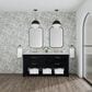 James Martin Vanities Lucian 72" Double Vanity in Carbon Oak with 3 cm White Zeus Quartz Top, , large