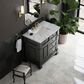 James Martin Vanities Brookfield 36" Single Bathroom Vanity in Black Onyx with 3 cm Carrara White Marble Top and Rectangular Sink, , large