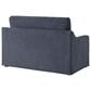 Lifestyle Solutions Harper Twin Convertible Sleeper Loveseat in Navy, , large
