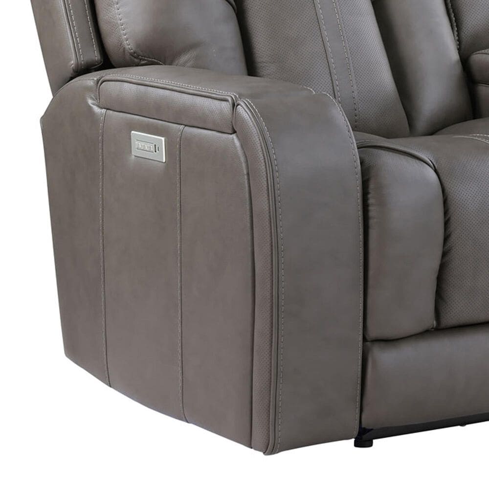 Steve Silver Daniel Triple Power Reclining Sofa in Mossy Gray, , large