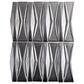Soho Studio Baroque Adwick Gun Metal 13" x 16" Ceramic Mosaic Sheet, , large