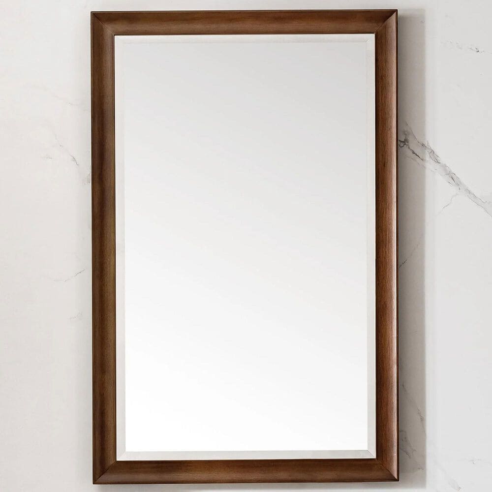 James Martin Vanities Glenbrooke 26" Rectangular Mirror in Mid-Century Walnut, , large