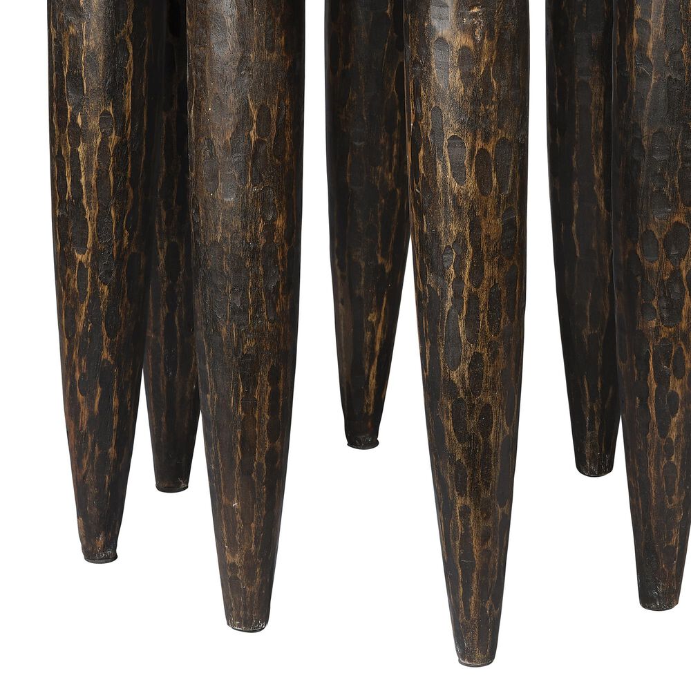 Splendor Living Ingram Mango Wood Side Table in Dark Antique, , large