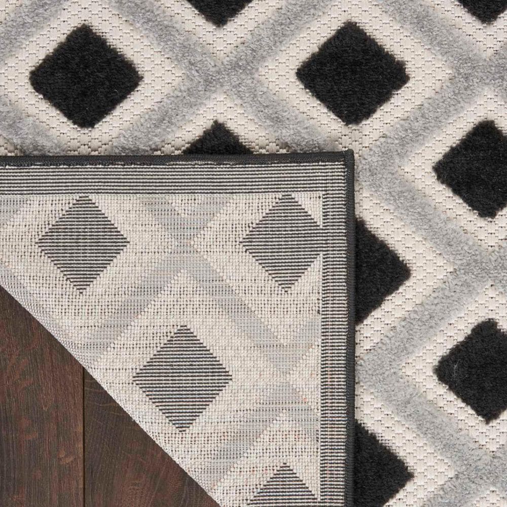 Nourison Aloha Geometric 9&#39;6&quot; x 13&#39; Black and White Indoor/Outdoor Area Rug, , large