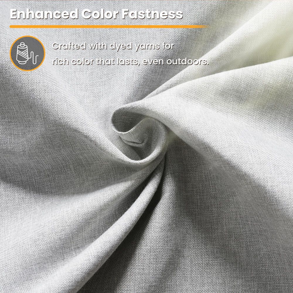 HOMLUX 3-Piece Patio Conversation Set with Swivel Chairs in Grey, , large