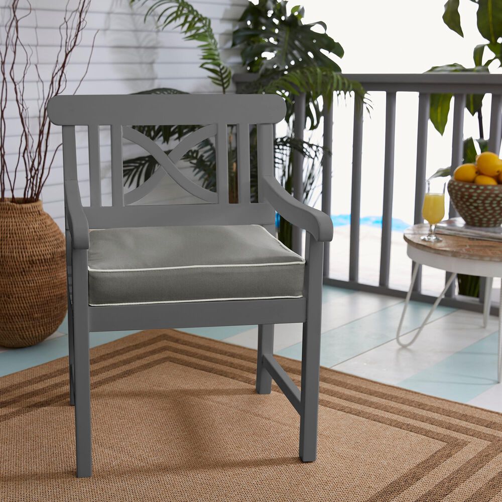 Sorra Home Sunbrella 20" Cushion in Canvas Charcoal, , large