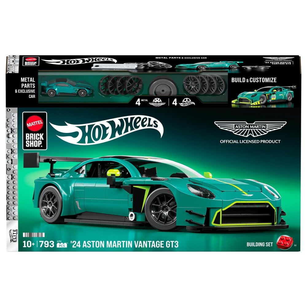 Mattel Brick Shop 24 Aston Martin Vantage Gt3 Building Set, , large