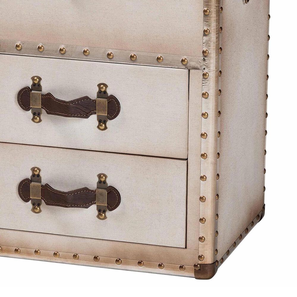 Baxton Studio Agatha 2-Drawer Storage Trunk in Beige, , large