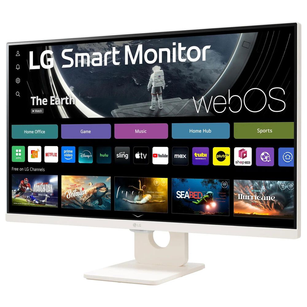 LG 27" FHD IPS Smart Monitor with WebOS in White, , large