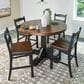 Ashley Valebeck Counter Height Dining Table in Rustic Black and Brown - Table Only, , large