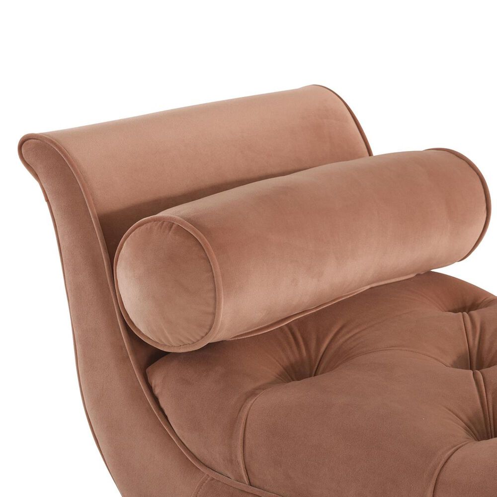 Jennifer Taylor Home Alma Tufted Flared Arm Entryway Bench in Orange