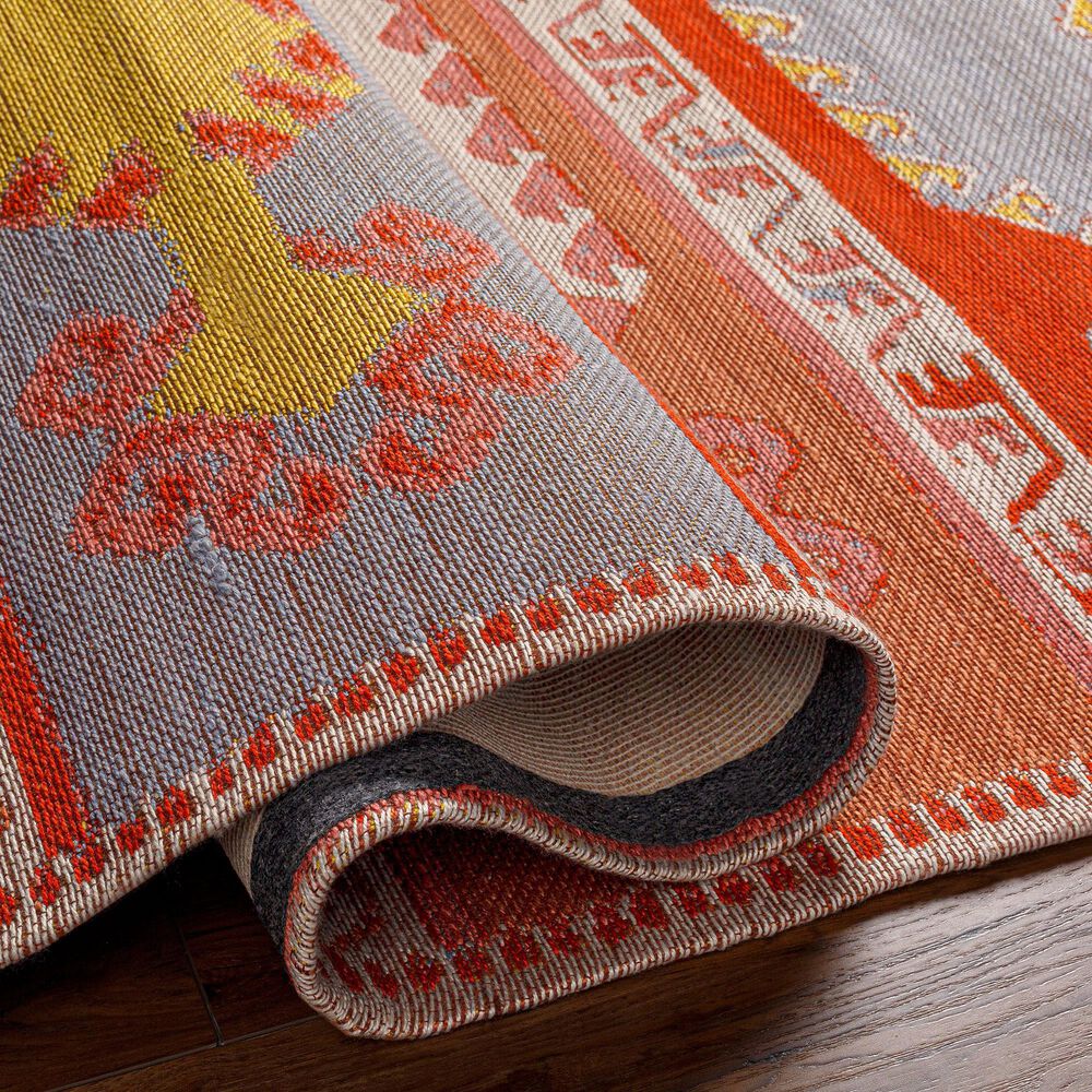 Surya Sajal 4&#39; x 6&#39; Brick Red, Camel, Ivory, Rose, Light Blue and Mustard Area Rug, , large