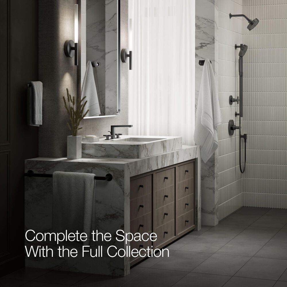 Kohler Composed Widespread Bathroom Sink Faucet with Cross handles in Matte Black, , large