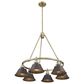 Golden Lighting Orwell 6-Light Chandelier with Rubbed Bronze Shade in Aged Brass, , large