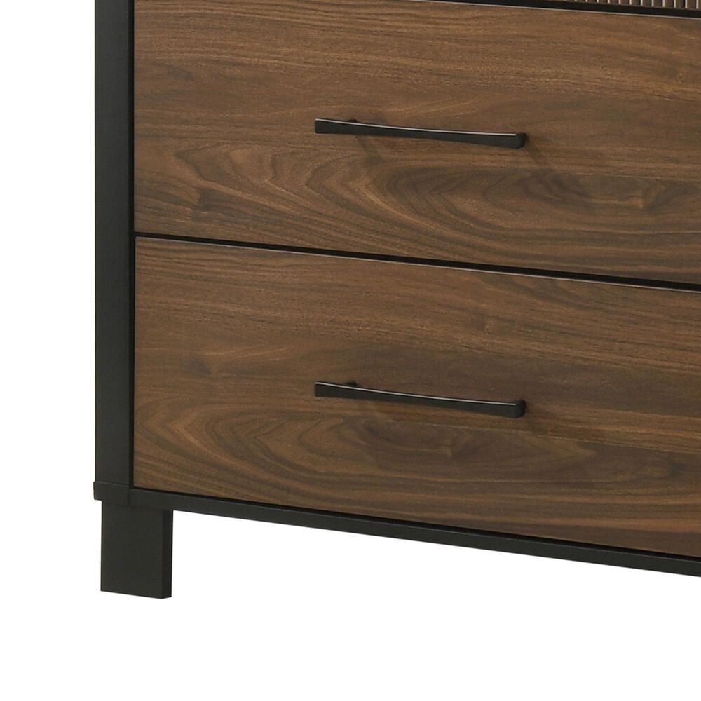 Crown Mark Nemy 6 Drawer Dresser and Mirror in Brown, , large