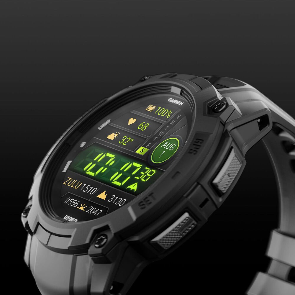 Garmin Instinct 3 AMOLED Tactical Edition Smartwatch 50mm in Black, , large