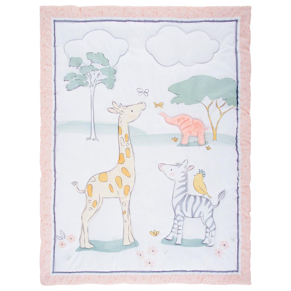 Trend Labs Sweet Safari 4-Piece Crib Bedding Set in Muted Peach, , large