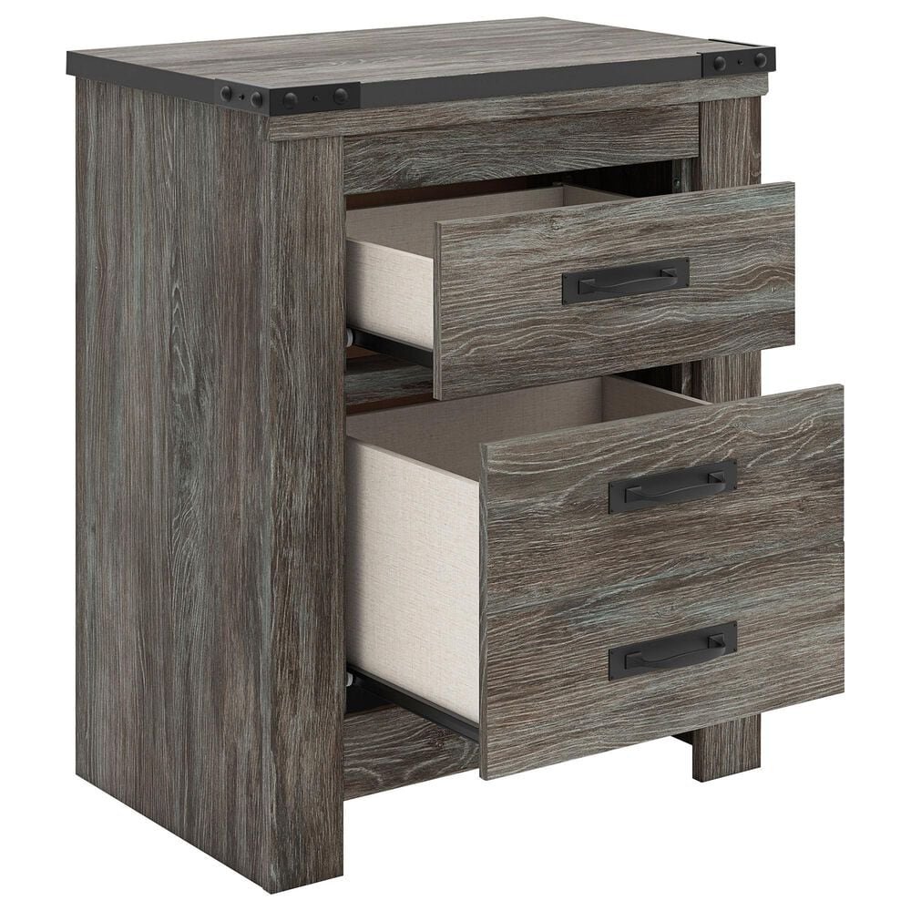Ashley Frandern 6-Piece Twin Panel Storage Bedroom Set in Rustic Warm Gray, , large