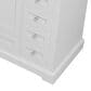 Lexora Home Dukes 84" Double Bathroom Vanity in White with 2 cm White Carrara Marble Top and Rectangular Sinks, , large