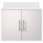 Lexora Home Geneva 24" Single Bathroom Vanity in Glossy White with 2 cm White Cultured Marble Top and Rectangular Sink, , large