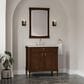 James Martin Kinnsden 36" Single Bathroom Vanity in Sable Oak with 3 cm Siberian Silestone Top and Rectangular Sink, , large